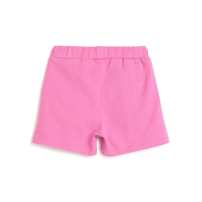 Girls Dark Pink Solid Shorts image number 1